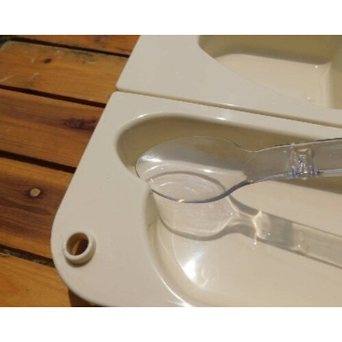 アウトドア食器 2WAYプレート ベージュ