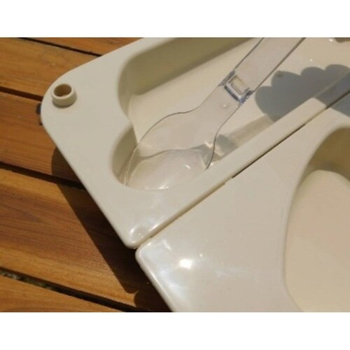 アウトドア食器 2WAYプレート ベージュ