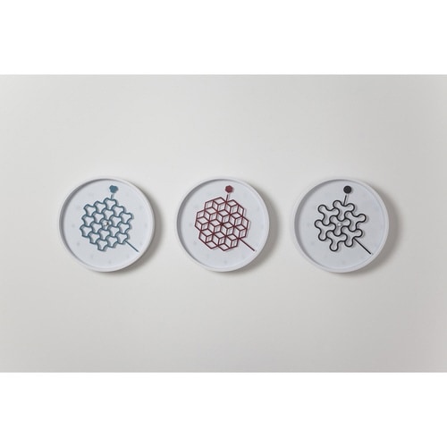 掛け時計 27cm タングルクロック ハニーレッド