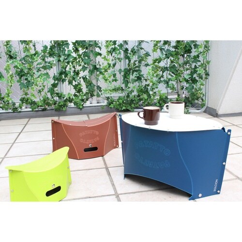 アウトドア テーブル 折りたたみ ミニ ネイビー