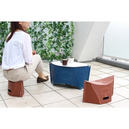 アウトドア テーブル 折りたたみ ミニ ネイビー