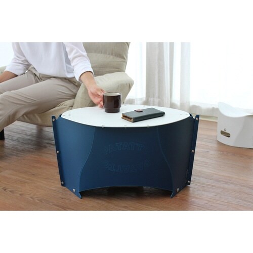 アウトドア テーブル 折りたたみ ミニ ネイビー