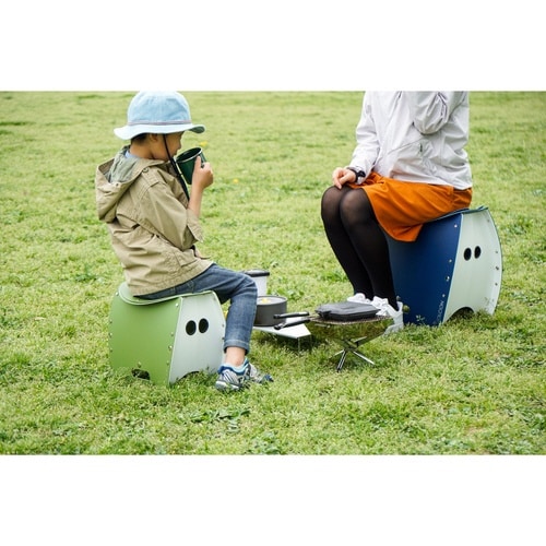 アウトドアチェア 軽量 ネイビー×ホワイト