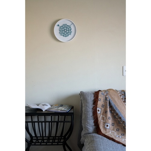 掛け時計 27cm タングルクロック テトラブルー