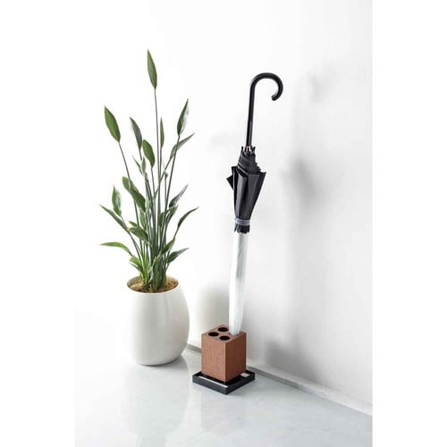 傘立て アンブレラスタンド 珪藻土 4本 ブラウン