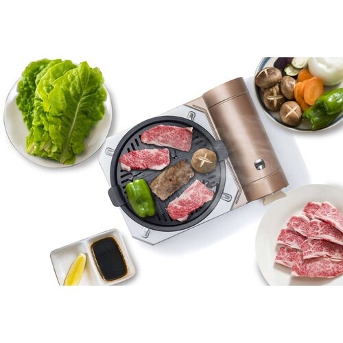 ヘルシー焼肉グリル 丸形 ガス火専用 コンパクト