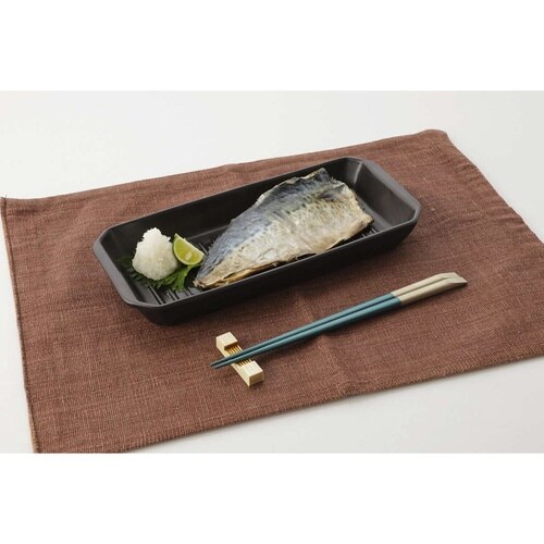 グリルプレート 25×11cm 長角 陶器