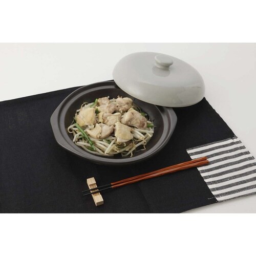 丸型グリルプレート 18cm 陶器 フタ付き