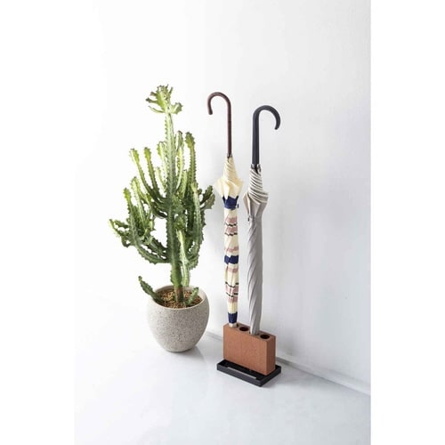 karari 傘立て スリム 珪藻土 ブラウン