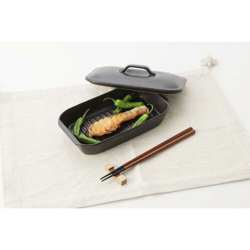 グリルプレート 19×11cm 長角 陶器