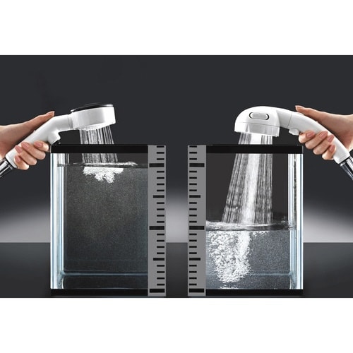 シャワーヘッド 極細 ワンタッチストップ機能付き