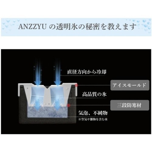 製氷器 ANZZYU 透明氷メーカー キューブ