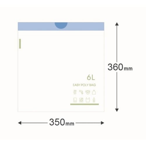 ゴミ袋 6L 36x35cm 厚さ 0.013mm