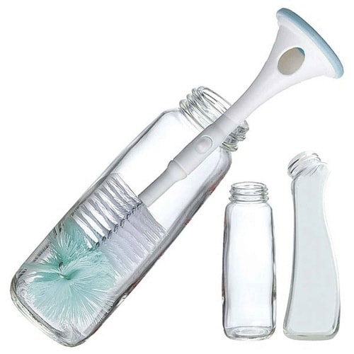 哺乳瓶ブラシ 置くだけたっち ブラシ ガラスびん用