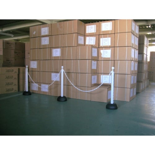 駐車場スタンド 単品 チェーンスタンド ホワイト