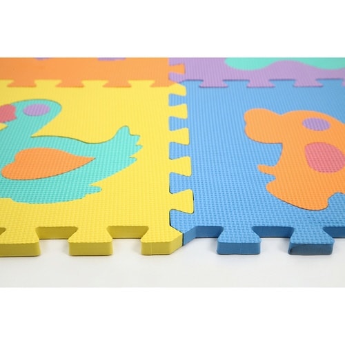 パズルマット ジョイントマット 動物 9枚入り