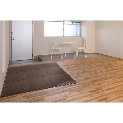 ジョイントマット 木目調 9枚入り ブラウン