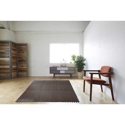 ジョイントマット 木目調 9枚入り ブラウン