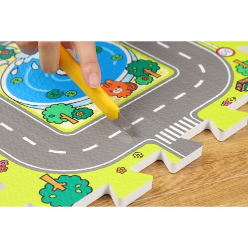 つながるジョイントマット 道路柄 9枚セット