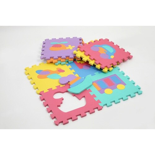 パズルマット ジョイントマット 乗り物 9枚入り