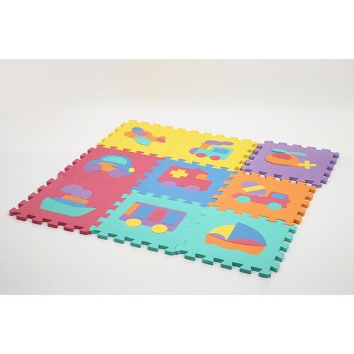 パズルマット ジョイントマット 乗り物 9枚入り