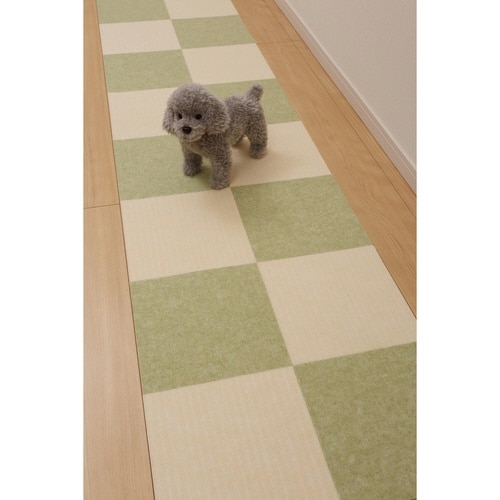 タイルカーペット 吸着ぴたマット ループ グリーン