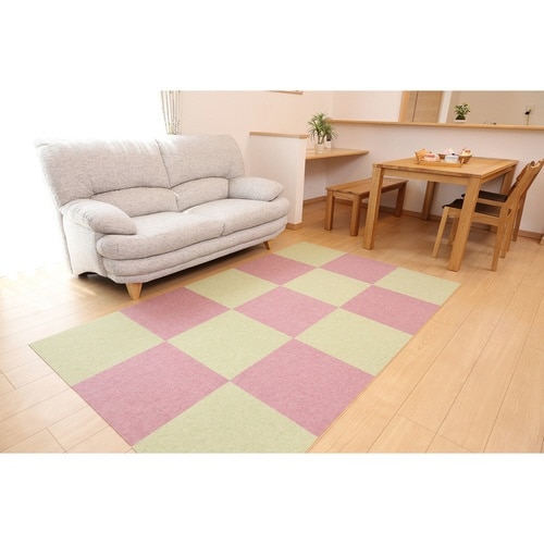 タイルカーペット 吸着ぴたマット ループ グリーン