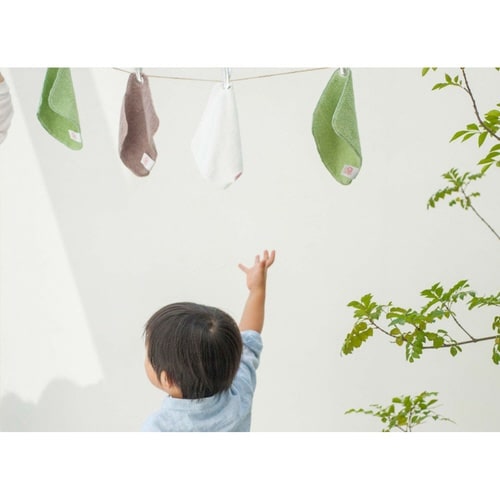 ミニタオル 泉州 18×18cm 乳白