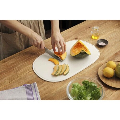 オーバルまな板 L 食洗機対応 アイボリー