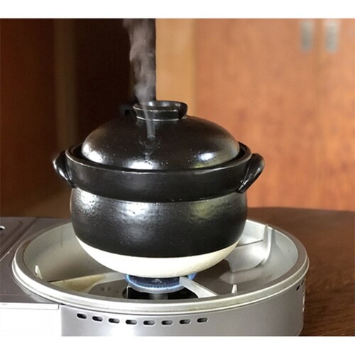 炊飯土鍋 3合 絶品ごはん鍋 中蓋付き 萬古焼