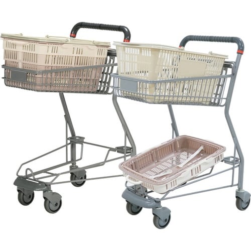 レジかご 折りたたみ ニューバスケット ブラウン