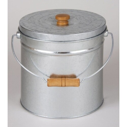 米びつ 6kg 丸型 トタン 袋のまま トタン花柄