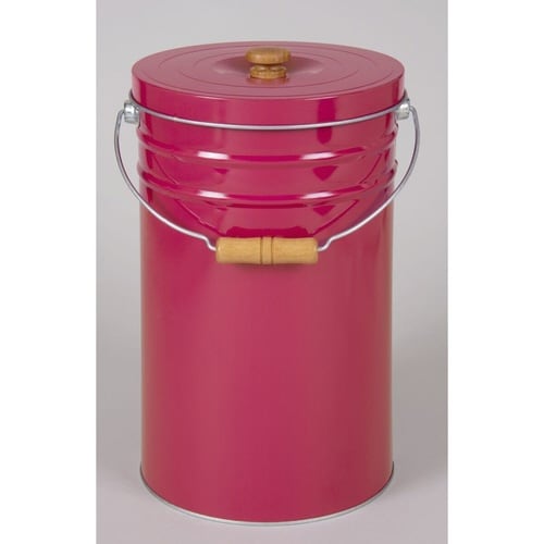 米びつ 12kg 丸型 トタン ルビーレッド