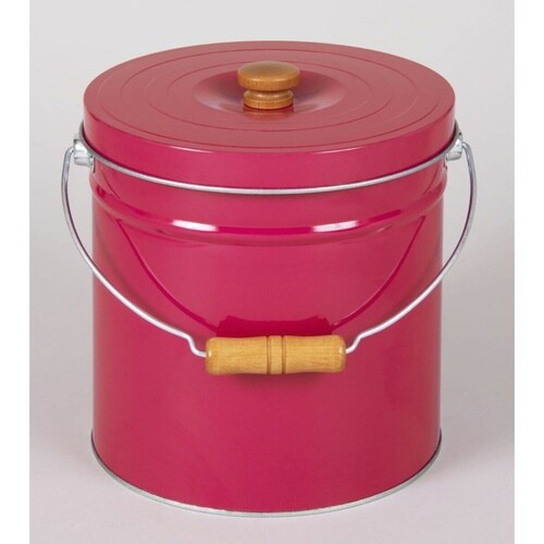 米びつ 6kg 丸型 トタン ルビーレッド