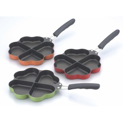 仕切りフライパン IH対応 グリーン