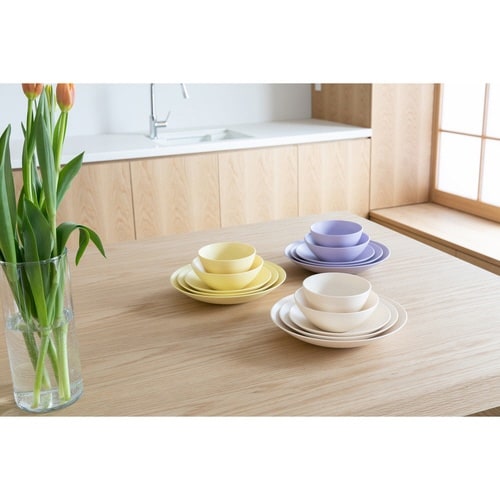 プレート 21cm ほわり米 米プレート イエロー