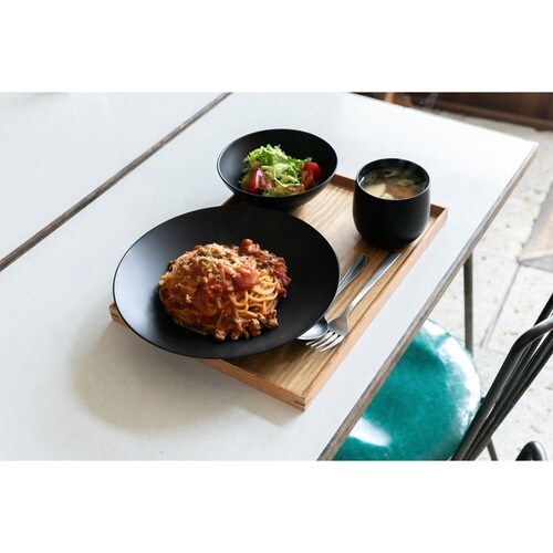 プレート 24cm ほわり米 米プレート ブラック