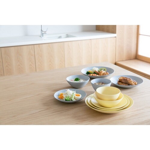 プレート 24cm ほわり米 米プレート グレー