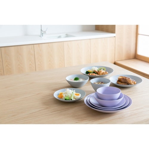 プレート 18cm ほわり米 米プレート パープル