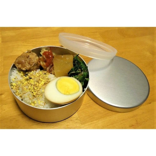 弁当箱 1段 400ml アルミ 丸型