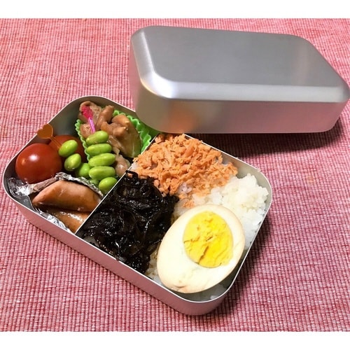 弁当箱 1段 400ml アルミ 角丸型