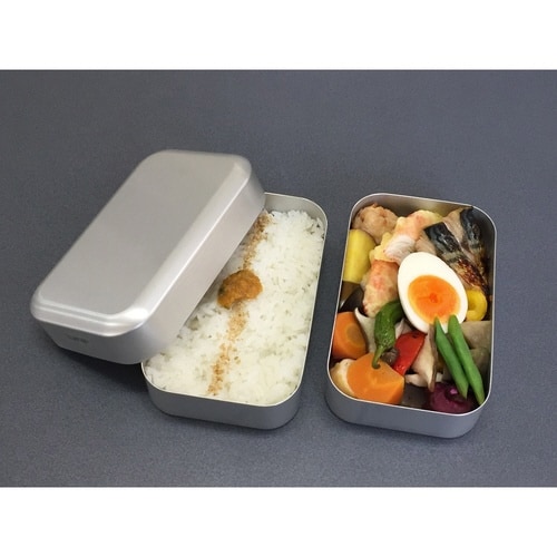 弁当箱 1段 400ml アルミ 角丸型