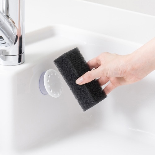 スポンジラック 吸盤式 ホワイト