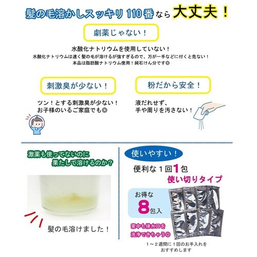 パイプ洗浄剤 髪の毛溶かし スッキリ 110番