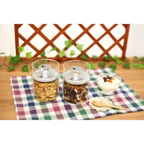 保存容器 900ml 密閉 ガラスキャニスター