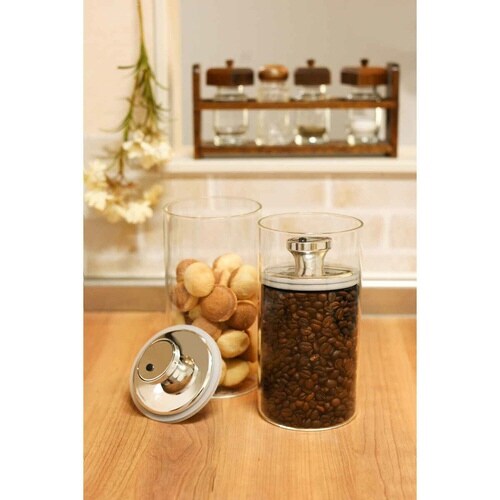 保存容器 1.2L 密封 ガラスキャニスター