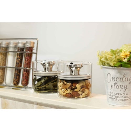 保存容器 600ml 密閉 ガラスキャニスター