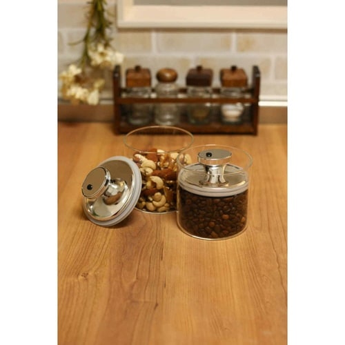 保存容器 600ml 密閉 ガラスキャニスター