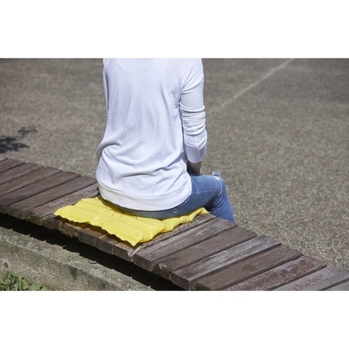 エアクッション アウトドア 座布団 イエロー