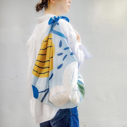 風呂敷 110cm 大判 撥水 ブルー